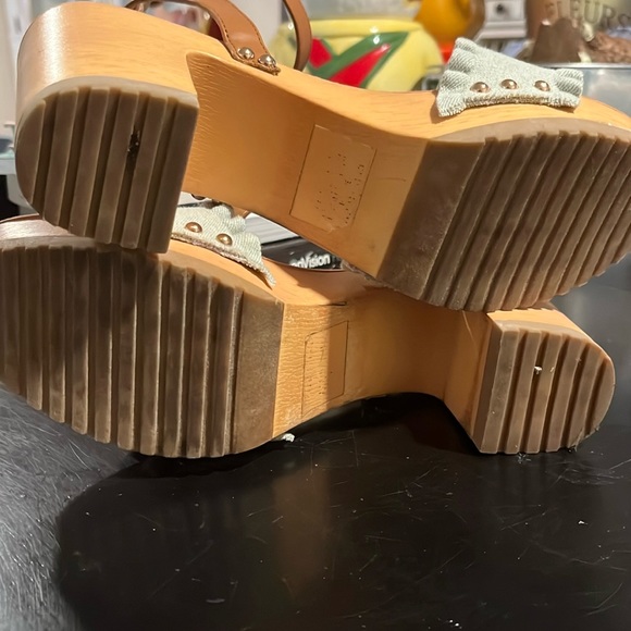 MADDEN GIRL CAMILA 9 BLOCK SANDALS LIGHT DENIM - Picture 3 of 5